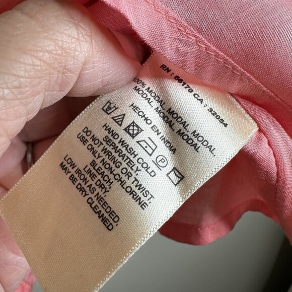 Anthropologie‎ Maeve Verena Tie Front Sleeveless Top Size Medium Pink/Red Boho - Picture 8 of 11